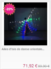 Ailes d'isis a led ouverte 